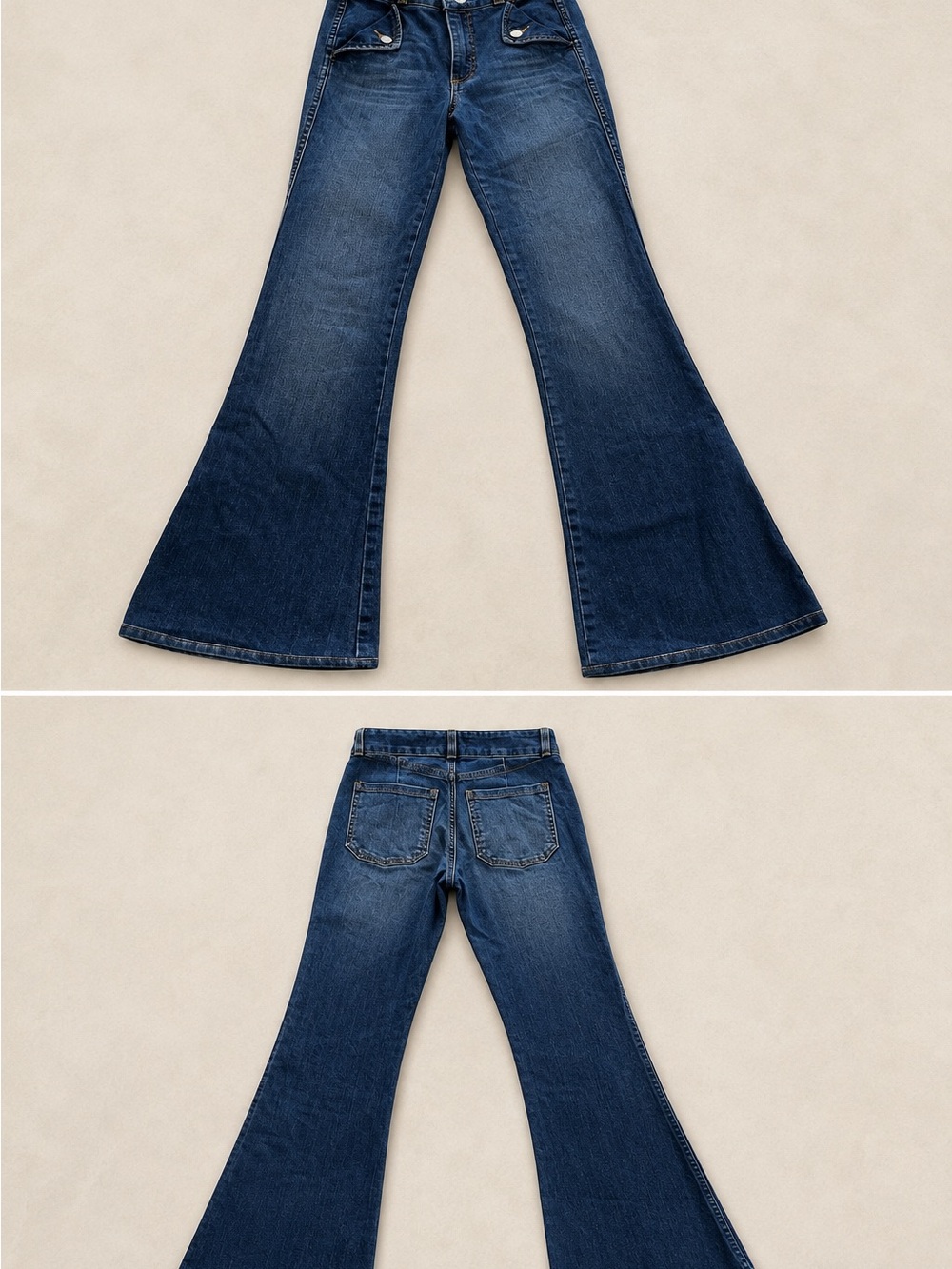 Ramy Brook Deep Blue High-Rise Flare Jeans